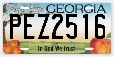 GA license plate PEZ2516