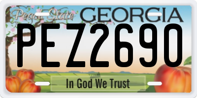 GA license plate PEZ2690