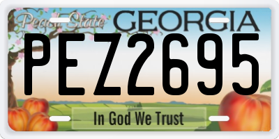 GA license plate PEZ2695