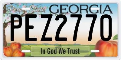 GA license plate PEZ2770