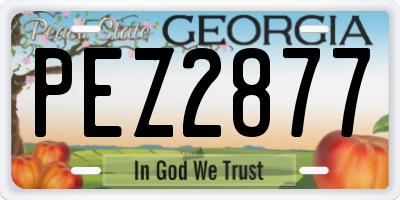 GA license plate PEZ2877