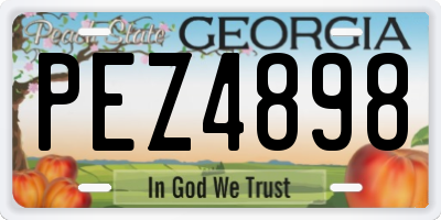 GA license plate PEZ4898