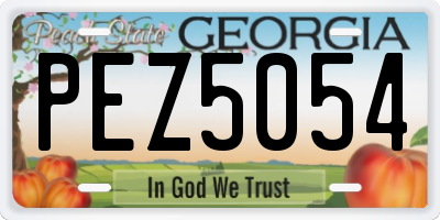 GA license plate PEZ5054