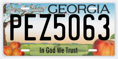 GA license plate PEZ5063