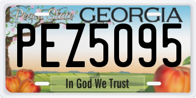 GA license plate PEZ5095
