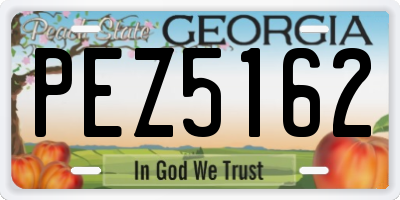 GA license plate PEZ5162