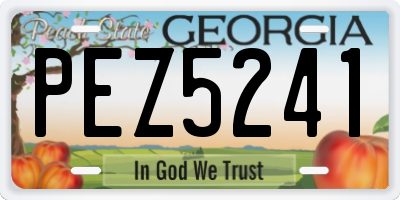 GA license plate PEZ5241