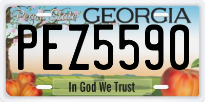 GA license plate PEZ5590