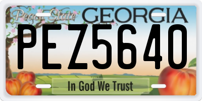GA license plate PEZ5640