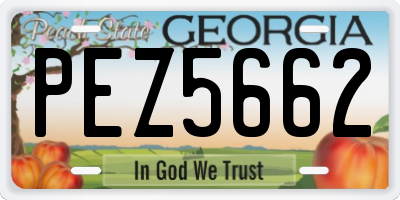 GA license plate PEZ5662