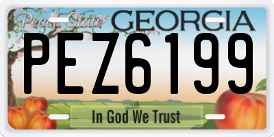 GA license plate PEZ6199
