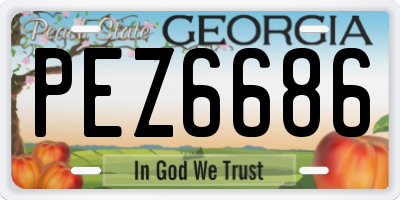 GA license plate PEZ6686