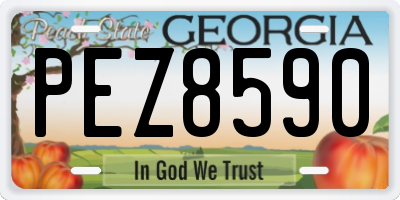 GA license plate PEZ8590