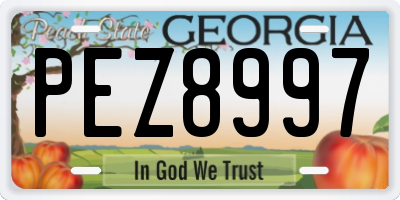GA license plate PEZ8997