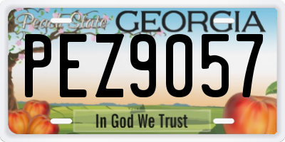 GA license plate PEZ9057