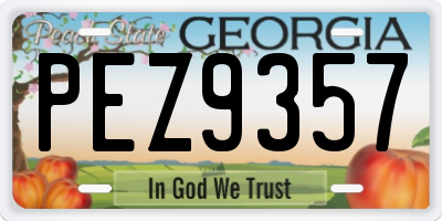 GA license plate PEZ9357
