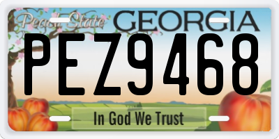GA license plate PEZ9468