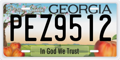 GA license plate PEZ9512