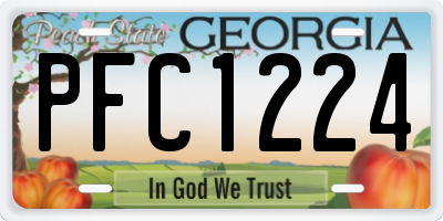 GA license plate PFC1224