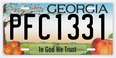 GA license plate PFC1331
