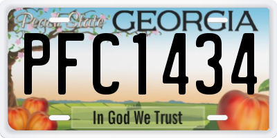 GA license plate PFC1434