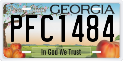GA license plate PFC1484