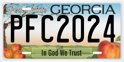 GA license plate PFC2024
