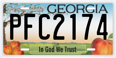 GA license plate PFC2174