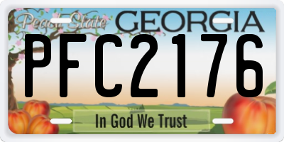 GA license plate PFC2176