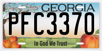 GA license plate PFC3370