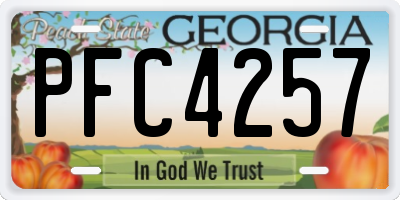 GA license plate PFC4257