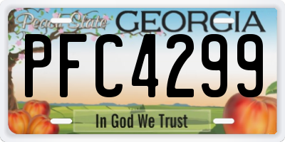 GA license plate PFC4299