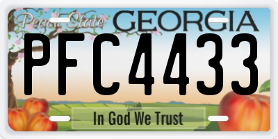 GA license plate PFC4433