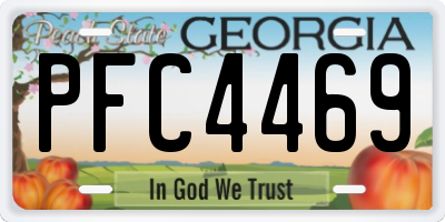 GA license plate PFC4469