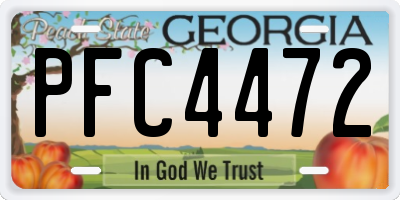 GA license plate PFC4472