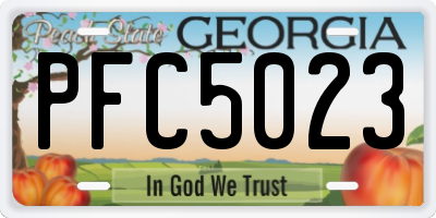 GA license plate PFC5023