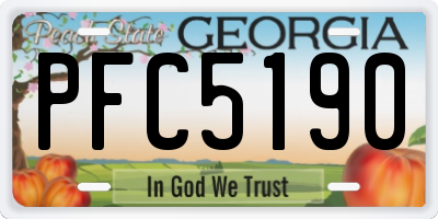 GA license plate PFC5190