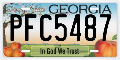 GA license plate PFC5487