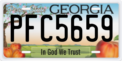 GA license plate PFC5659