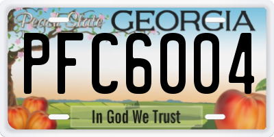 GA license plate PFC6004