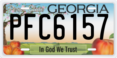 GA license plate PFC6157