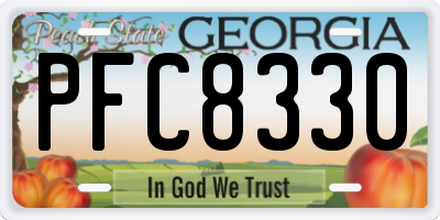 GA license plate PFC8330