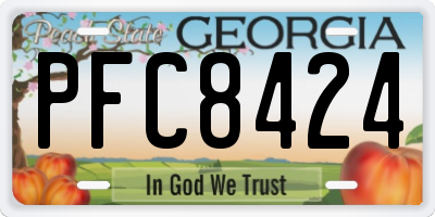 GA license plate PFC8424