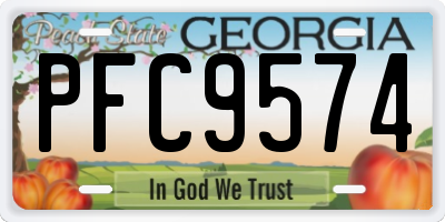 GA license plate PFC9574