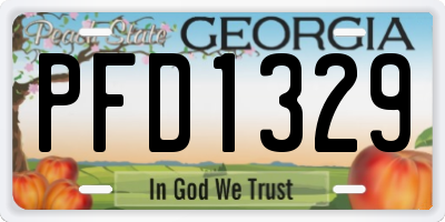GA license plate PFD1329