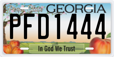 GA license plate PFD1444