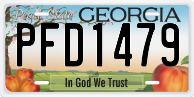 GA license plate PFD1479