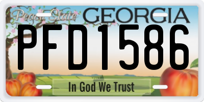 GA license plate PFD1586