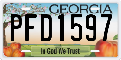 GA license plate PFD1597