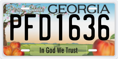 GA license plate PFD1636